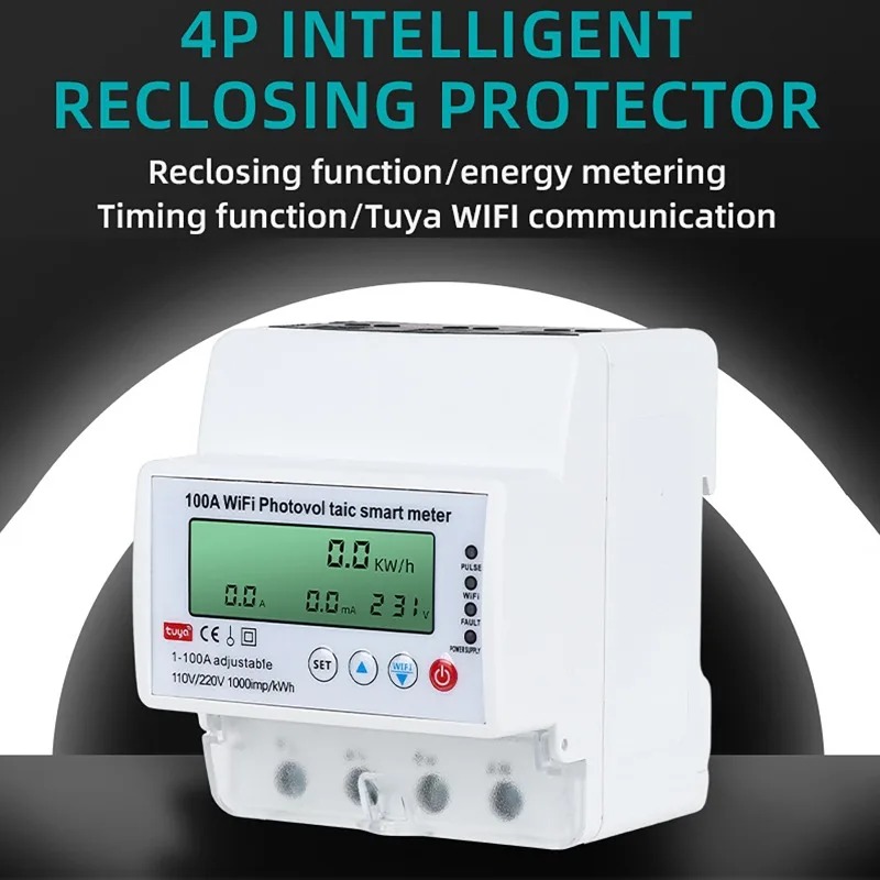 4P 1-100A WiFi Photovoltaic Sm - Energy Monitor Meter review and price