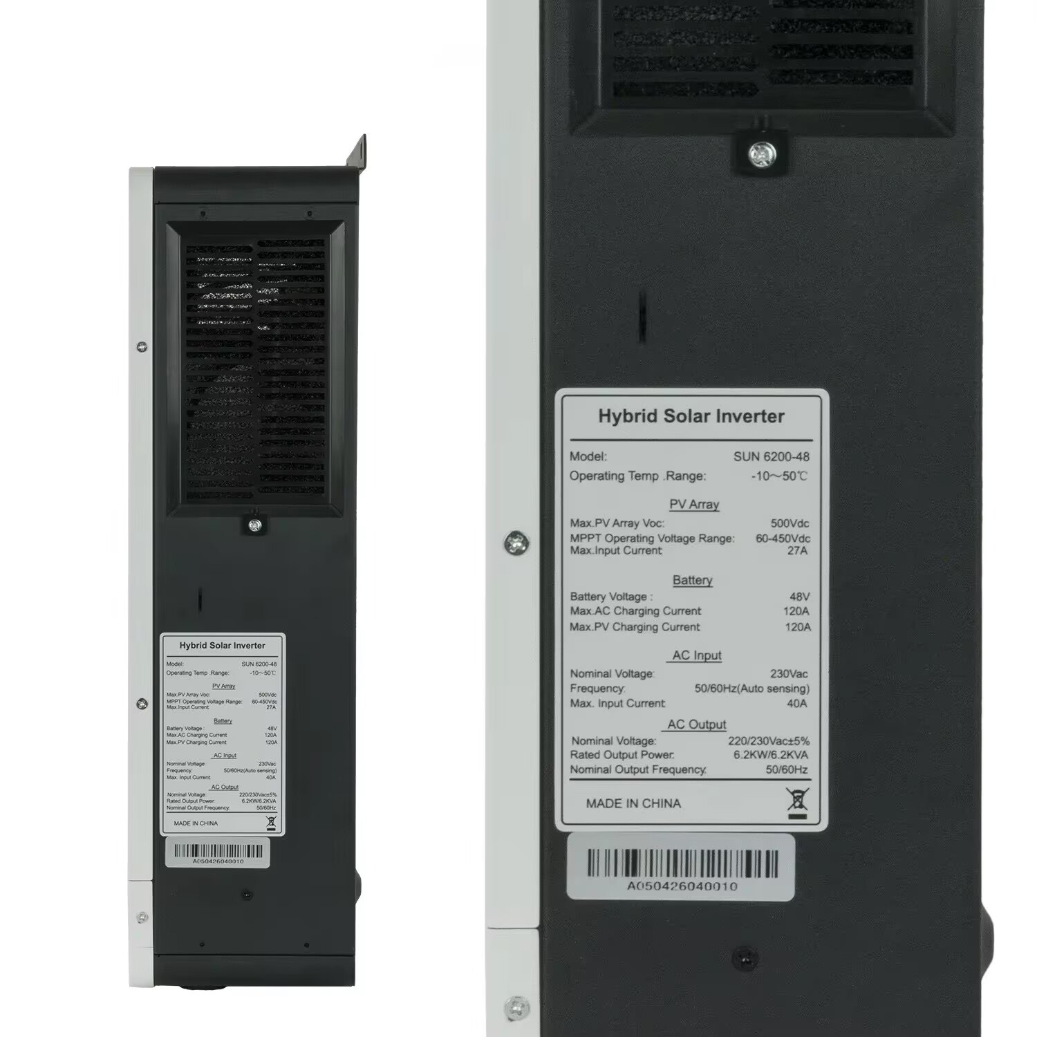 Hybrid solar inverter 6.2KW 48 - Charge Controller Solar review and price