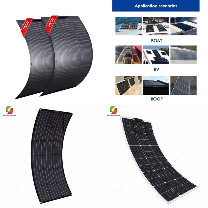 50W 100W 150W 200W Flexible So - Solar Panel 200W review and price